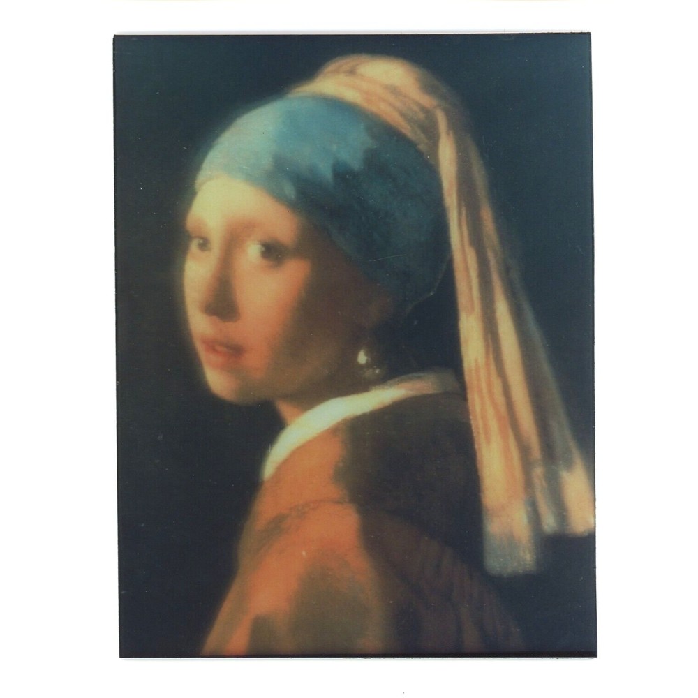 Girl with a Pearl‎ Earring Vermeer Art Demo Print 3.5" x 4.5" Lenticular 3D